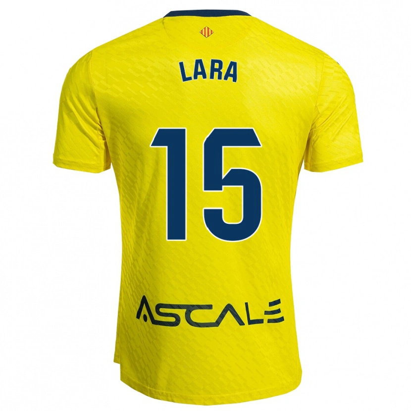 Danxen Homme Maillot Francisca Lara #15 Jaune Marine Tenues Domicile 2025/26 T-Shirt