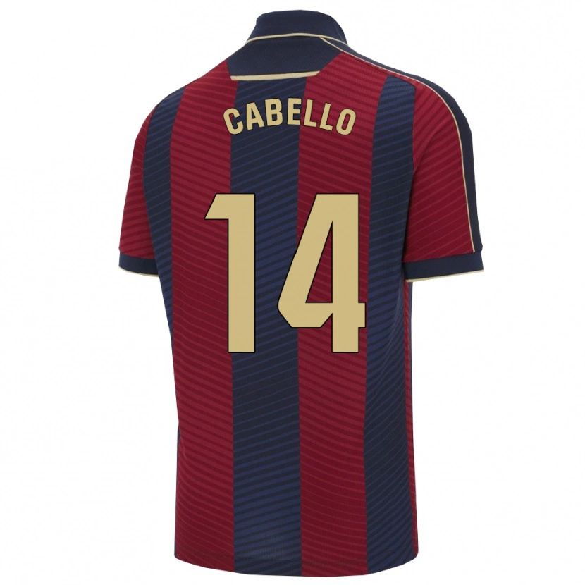 Danxen Homme Maillot Jorge Cabello #14 Rouge Marine Tenues Domicile 2025/26 T-Shirt
