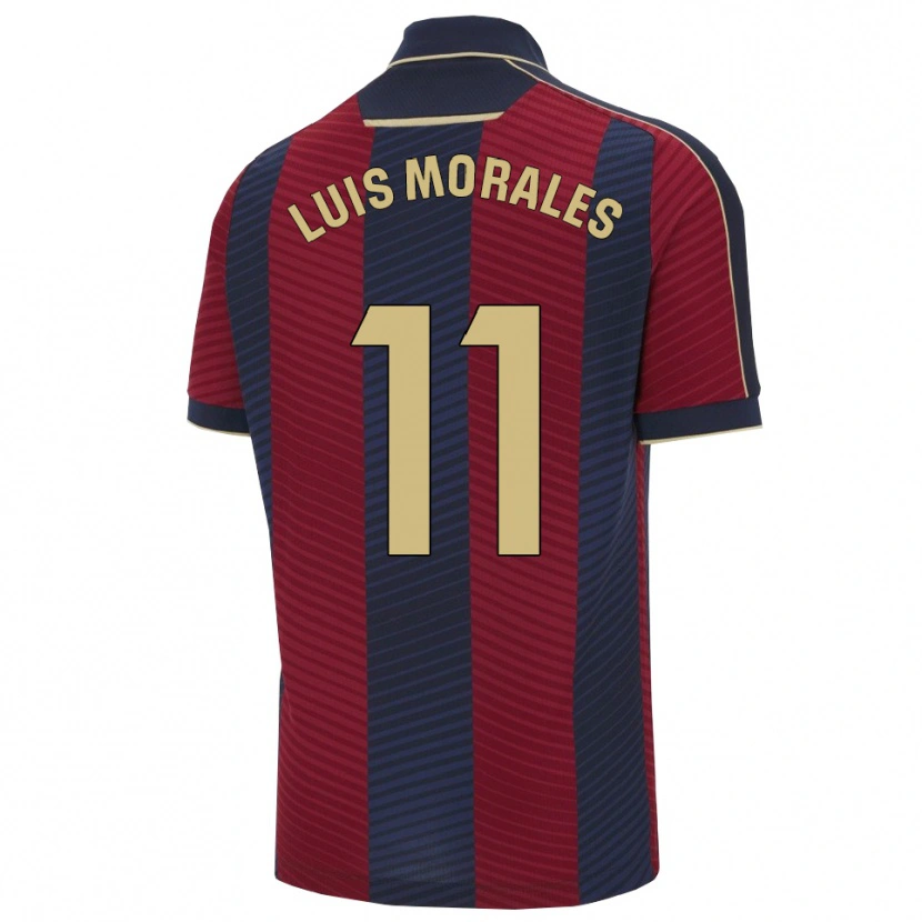 Danxen Homme Maillot José Luis Morales #11 Rouge Marine Tenues Domicile 2025/26 T-Shirt