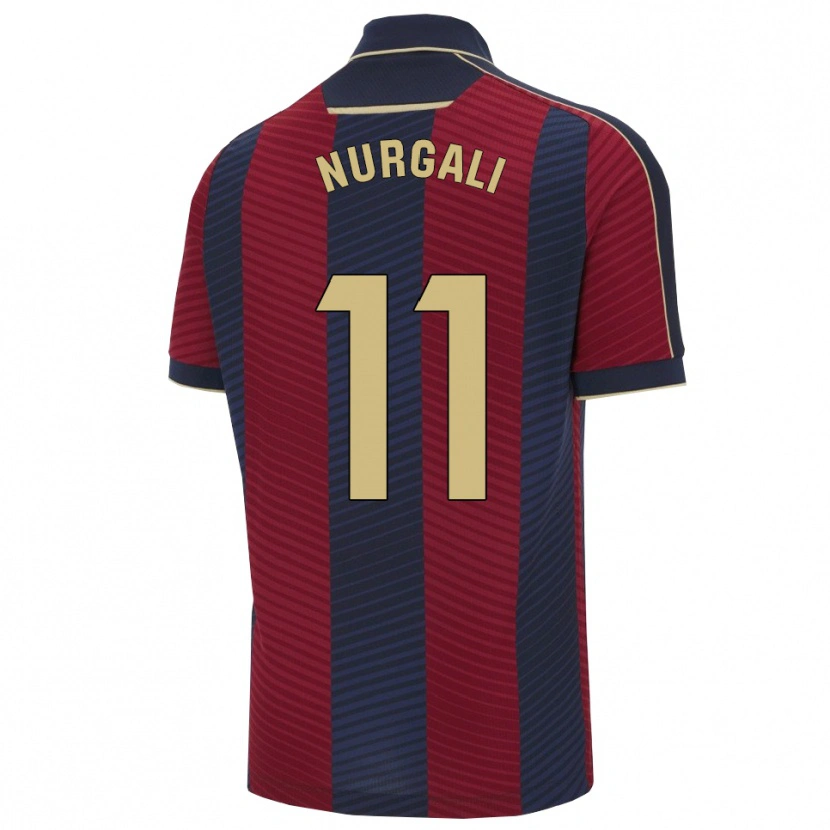 Danxen Homme Maillot Aldiyar Nurgali #11 Rouge Marine Tenues Domicile 2025/26 T-Shirt