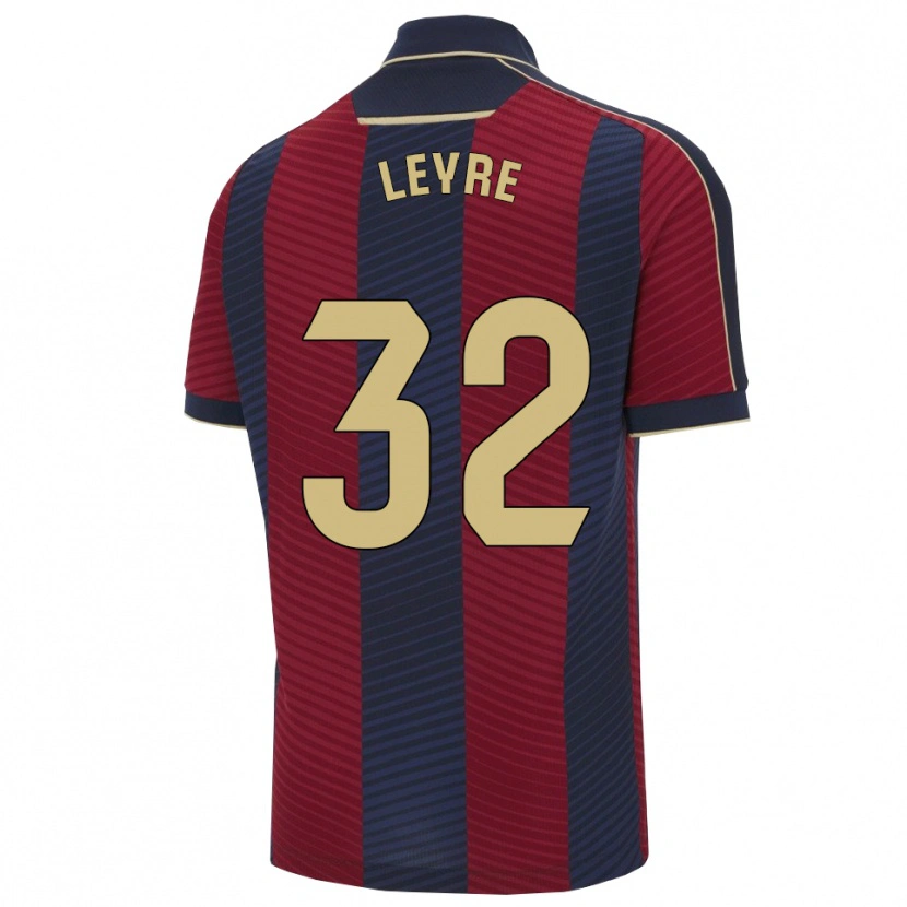 Danxen Homme Maillot Leyre Secades #32 Rouge Marine Tenues Domicile 2025/26 T-Shirt