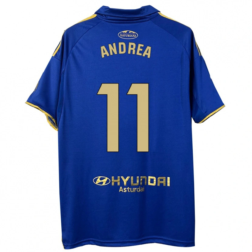 Danxen Homme Maillot Andrea Sordo Gutierrez #11 Bleu Or Tenues Domicile 2025/26 T-Shirt