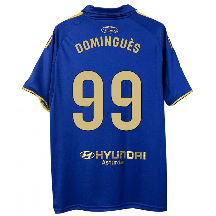 Danxen Homme Maillot Brandon Dominguès #99 Bleu Or Tenues Domicile 2025/26 T-Shirt