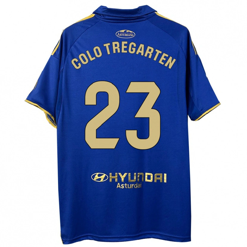 Danxen Homme Maillot Colo Tregarten #23 Bleu Or Tenues Domicile 2025/26 T-Shirt