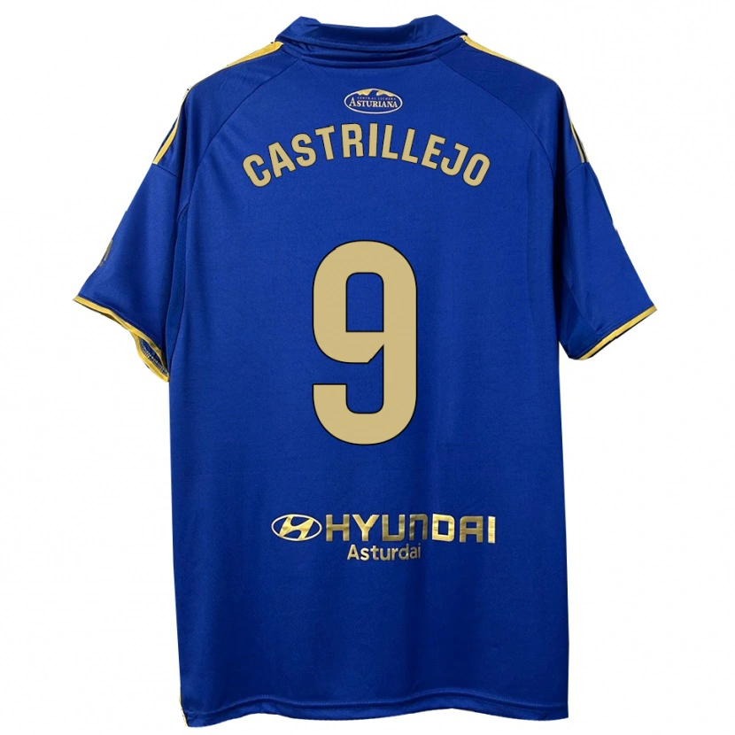 Danxen Homme Maillot Guillermo Castrillejo #9 Bleu Or Tenues Domicile 2025/26 T-Shirt