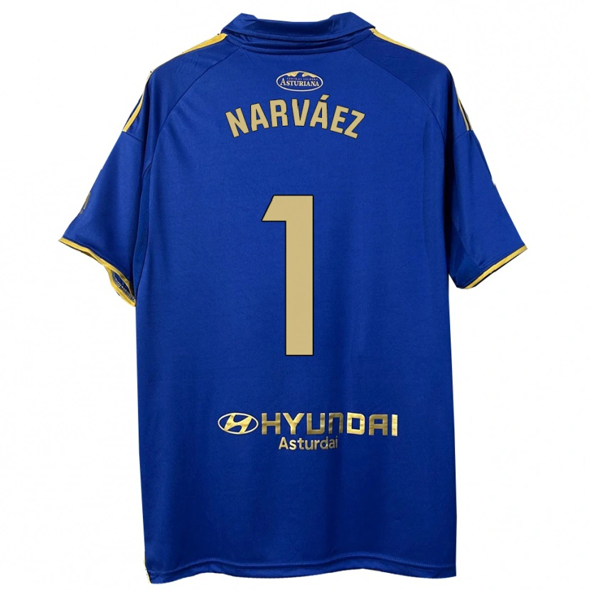 Danxen Homme Maillot Miguel Narváez #1 Bleu Or Tenues Domicile 2025/26 T-Shirt