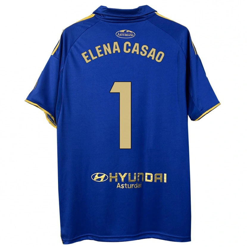 Danxen Homme Maillot Elena Casao López #1 Bleu Or Tenues Domicile 2025/26 T-Shirt