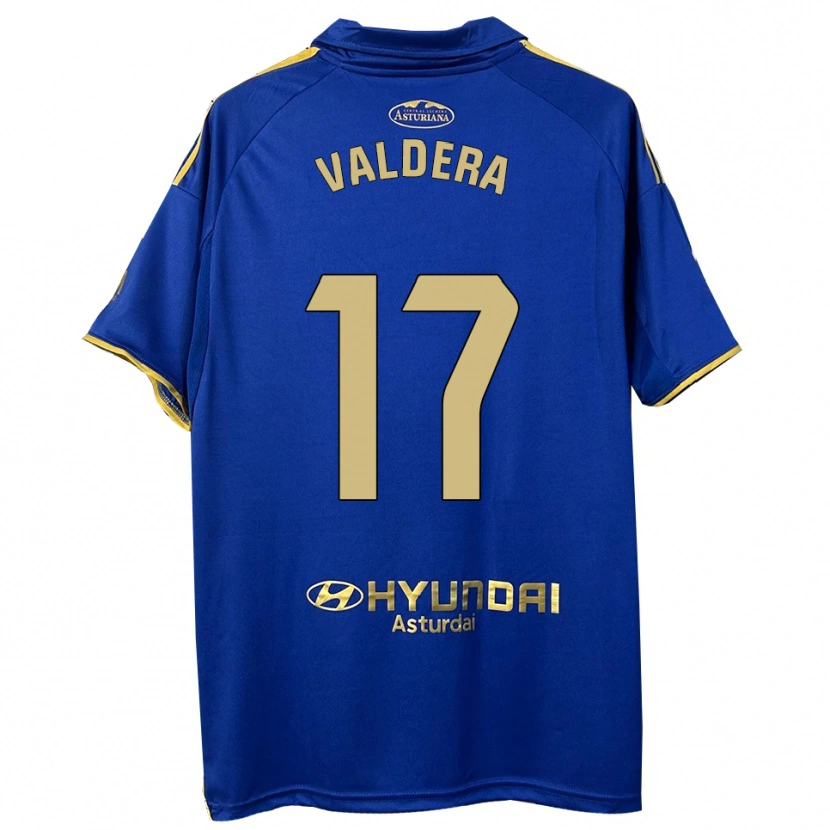 Danxen Homme Maillot Rubén Valdera #17 Bleu Or Tenues Domicile 2025/26 T-Shirt
