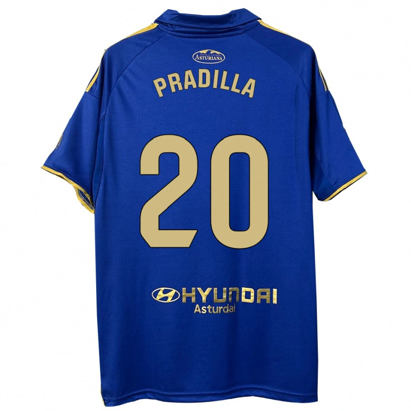 Danxen Homme Maillot Elena Pradilla Aranda #20 Bleu Or Tenues Domicile 2025/26 T-Shirt