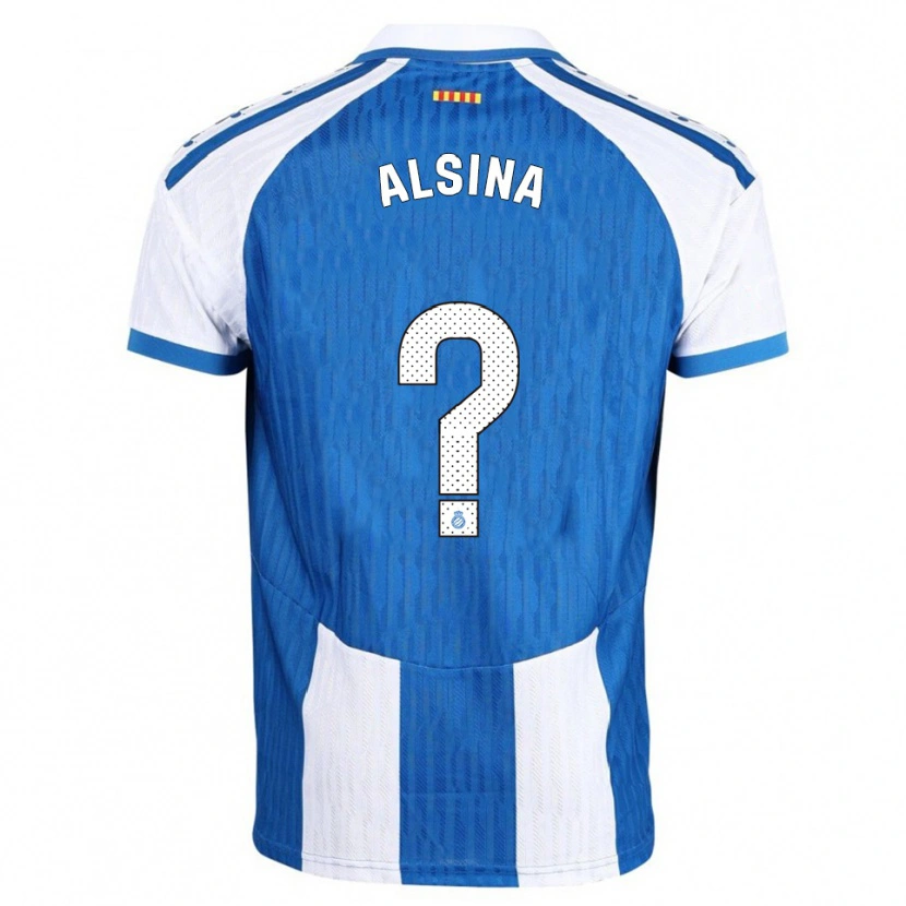 Danxen Homme Maillot Joel Alsina #0 Bleu Blanc Tenues Domicile 2025/26 T-Shirt