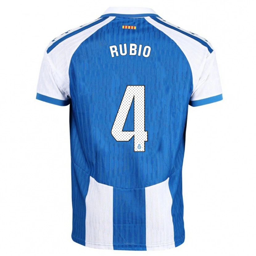 Danxen Homme Maillot Miguel Rubio #4 Bleu Blanc Tenues Domicile 2025/26 T-Shirt