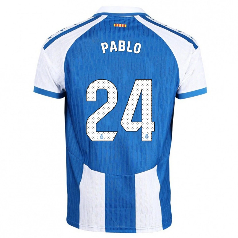 Danxen Homme Maillot Pablo Ramón #24 Bleu Blanc Tenues Domicile 2025/26 T-Shirt