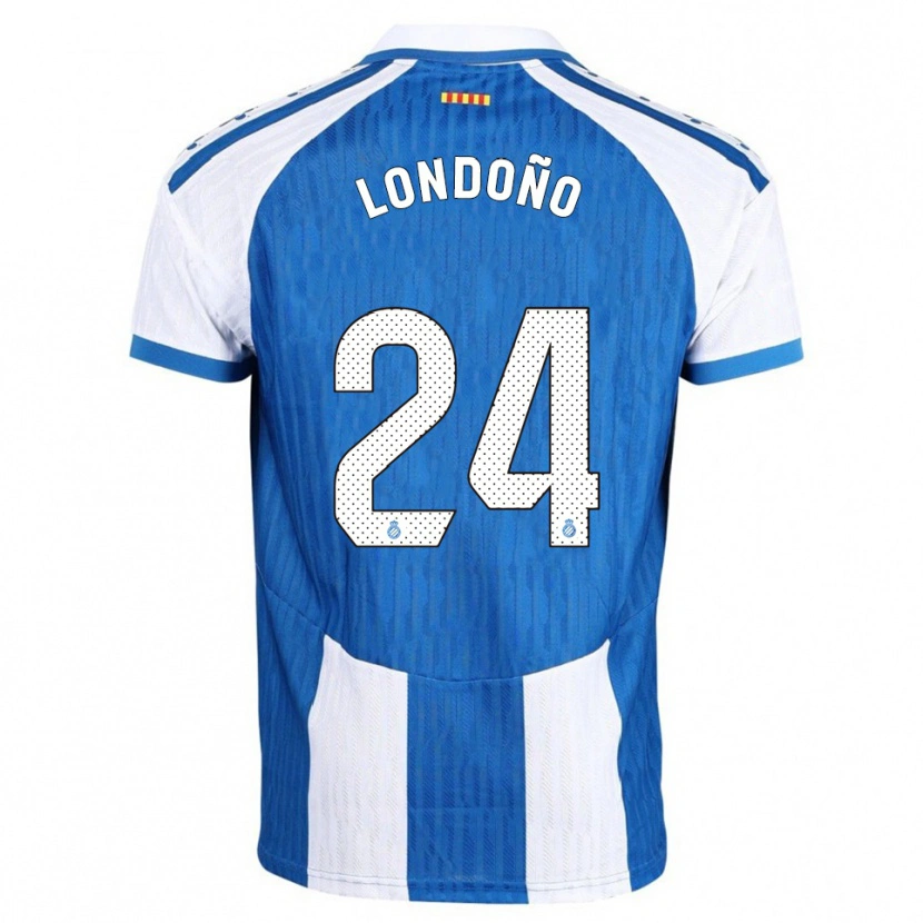 Danxen Homme Maillot Miguel Londoño #24 Bleu Blanc Tenues Domicile 2025/26 T-Shirt