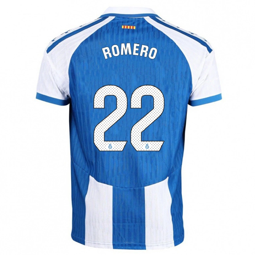Danxen Homme Maillot Carlos Romero #22 Bleu Blanc Tenues Domicile 2025/26 T-Shirt