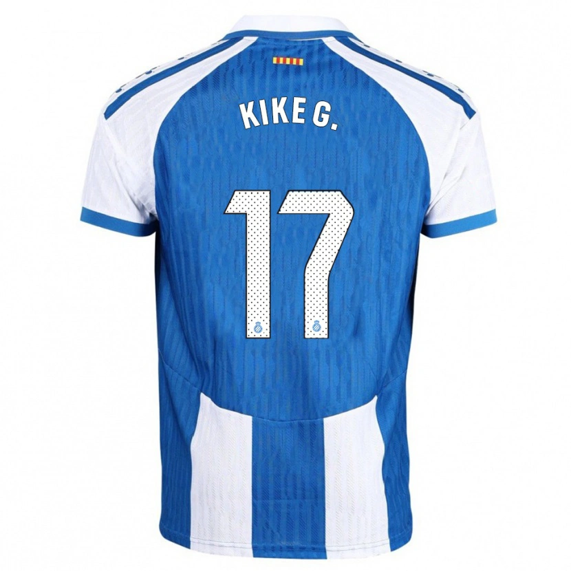 Danxen Homme Maillot Kike García #17 Bleu Blanc Tenues Domicile 2025/26 T-Shirt