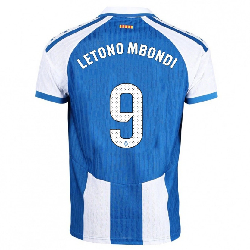 Danxen Homme Maillot Christ-Emmanuel Letono Mbondi #9 Bleu Blanc Tenues Domicile 2025/26 T-Shirt
