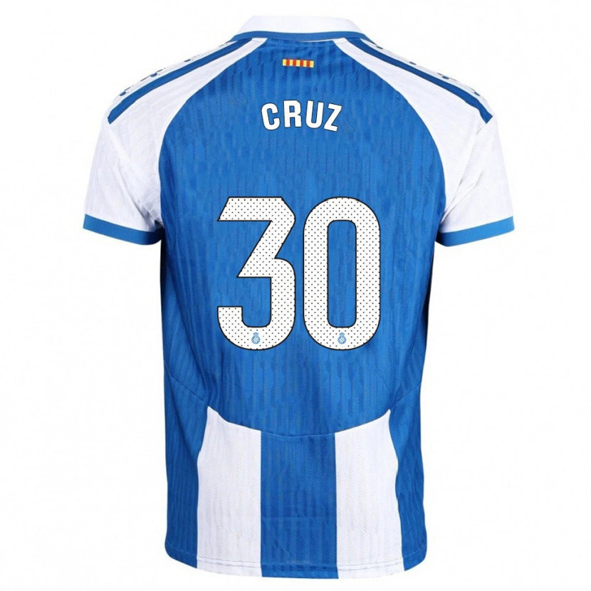 Danxen Homme Maillot Denis Cruz #30 Bleu Blanc Tenues Domicile 2025/26 T-Shirt