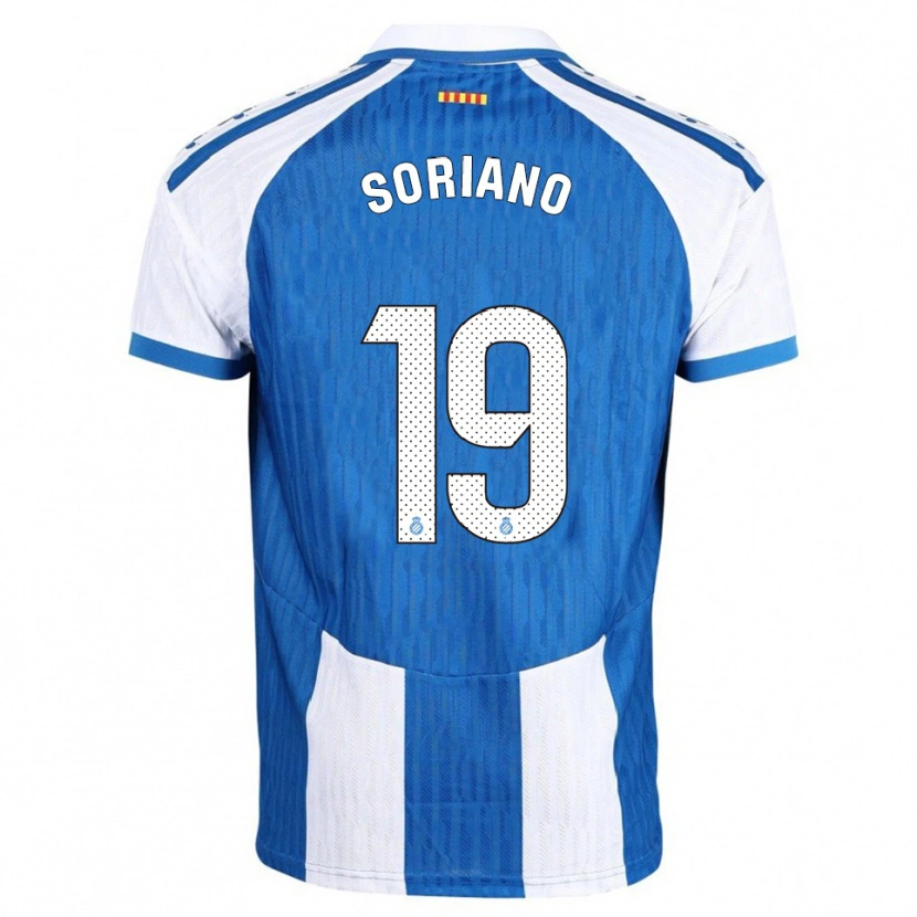 Danxen Homme Maillot Aarón Soriano #19 Bleu Blanc Tenues Domicile 2025/26 T-Shirt