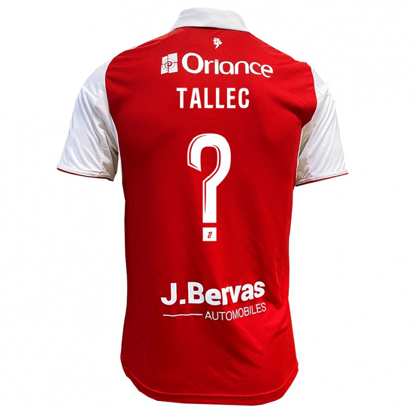 Danxen Homme Maillot Ylionna Tallec #0 Rouge Blanc Tenues Domicile 2025/26 T-Shirt