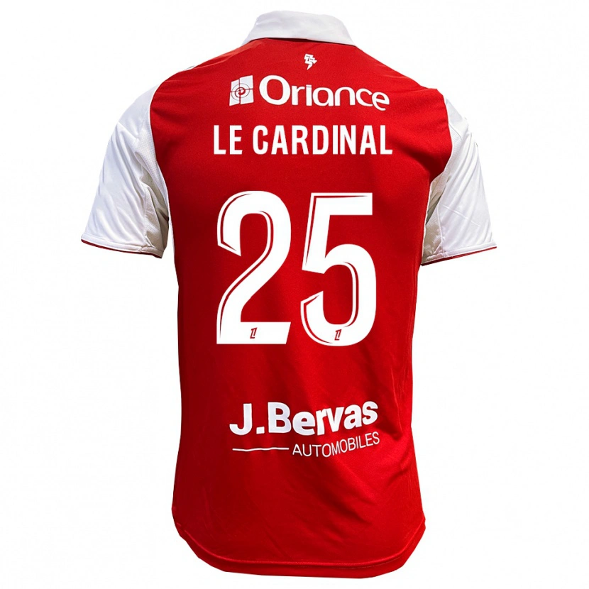 Danxen Homme Maillot Julien Le Cardinal #25 Rouge Blanc Tenues Domicile 2025/26 T-Shirt