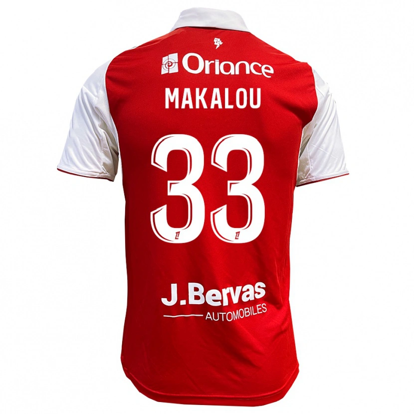 Danxen Homme Maillot Hamidou Makalou #33 Rouge Blanc Tenues Domicile 2025/26 T-Shirt