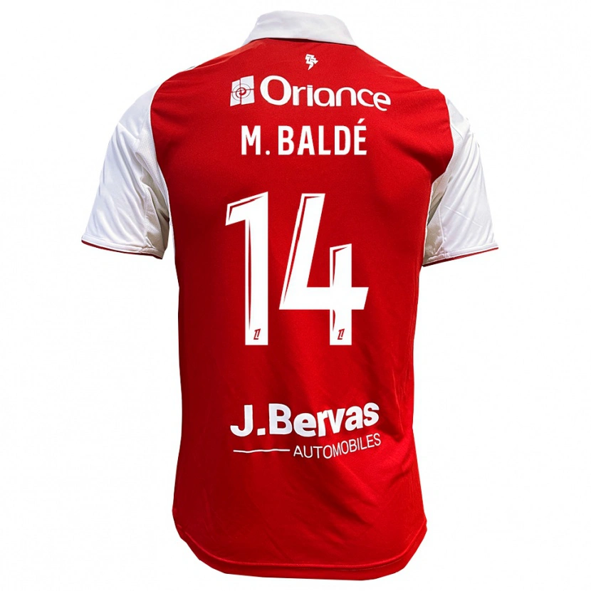 Danxen Homme Maillot Mama Baldé #14 Rouge Blanc Tenues Domicile 2025/26 T-Shirt