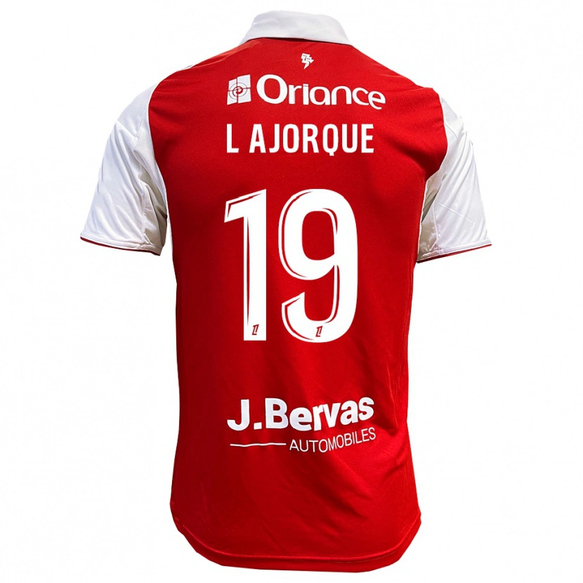 Danxen Homme Maillot Ludovic Ajorque #19 Rouge Blanc Tenues Domicile 2025/26 T-Shirt