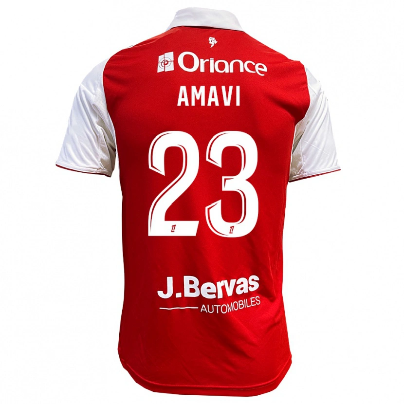 Danxen Homme Maillot Jordan Amavi #23 Rouge Blanc Tenues Domicile 2025/26 T-Shirt