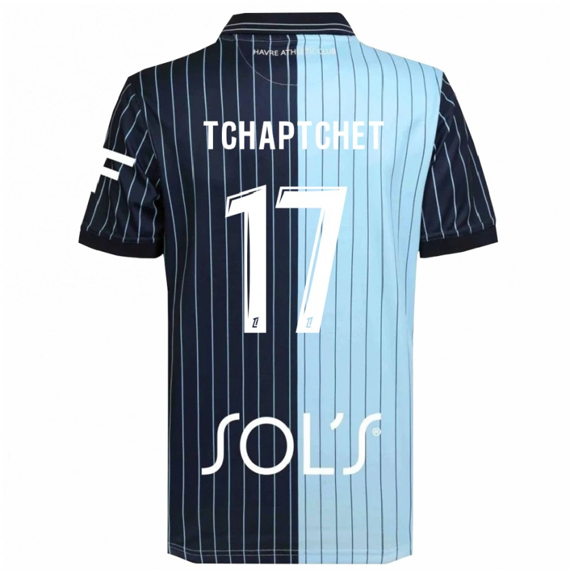 Danxen Homme Maillot Chanel Tchaptchet #17 Marine Bleu Ciel Tenues Domicile 2025/26 T-Shirt
