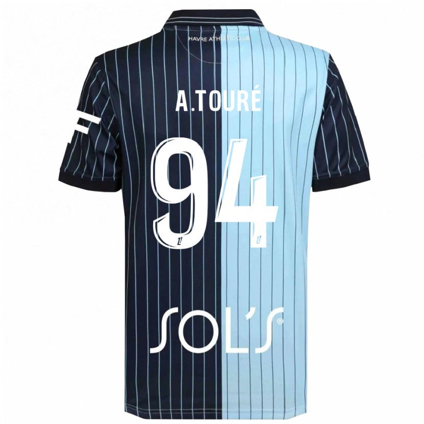 Danxen Homme Maillot Abdoulaye Touré #94 Marine Bleu Ciel Tenues Domicile 2025/26 T-Shirt