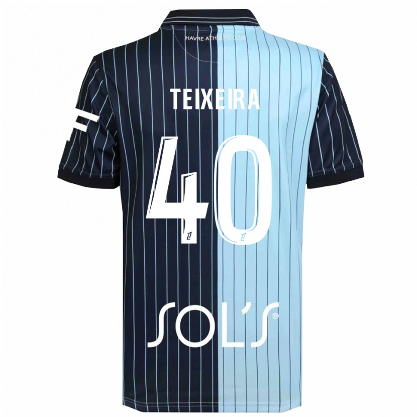 Danxen Homme Maillot Alex Teixeira #40 Marine Bleu Ciel Tenues Domicile 2025/26 T-Shirt