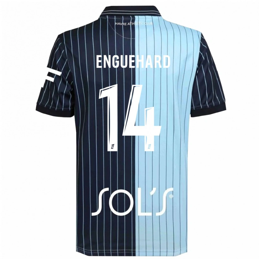 Danxen Homme Maillot Romane Enguehard #14 Marine Bleu Ciel Tenues Domicile 2025/26 T-Shirt