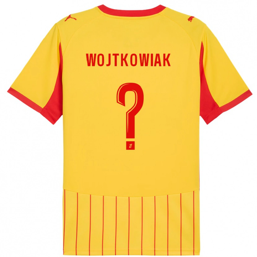 Danxen Homme Maillot Valentin Wojtkowiak #0 Jaune Rouge Tenues Domicile 2025/26 T-Shirt