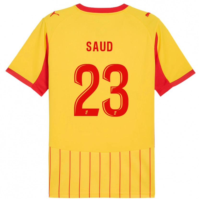 Danxen Homme Maillot Saud Abdulhamid #23 Jaune Rouge Tenues Domicile 2025/26 T-Shirt