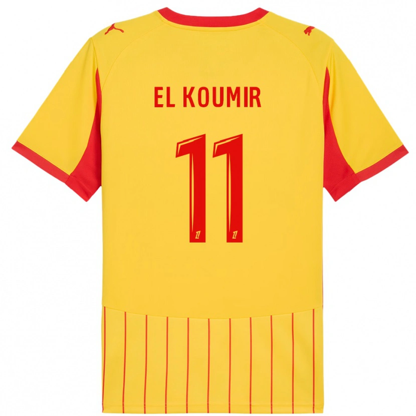 Danxen Homme Maillot Kaîna El Koumir #11 Jaune Rouge Tenues Domicile 2025/26 T-Shirt