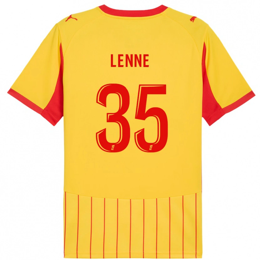 Danxen Homme Maillot Oscar Lenne #35 Jaune Rouge Tenues Domicile 2025/26 T-Shirt