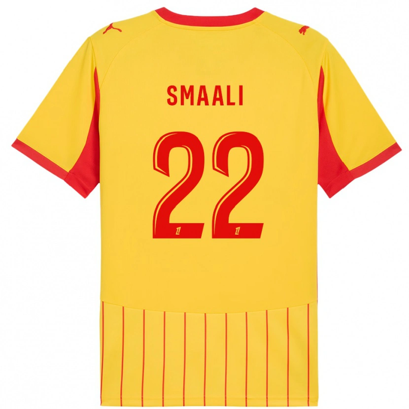 Danxen Homme Maillot Emma Smaali #22 Jaune Rouge Tenues Domicile 2025/26 T-Shirt