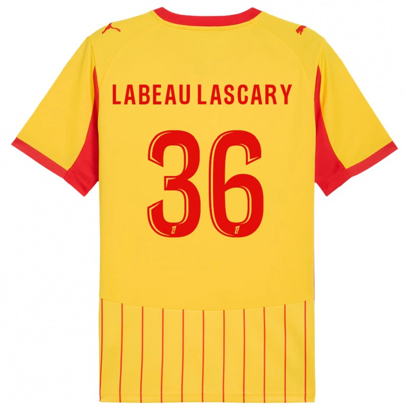 Danxen Homme Maillot Rémy Labeau Lascary #36 Jaune Rouge Tenues Domicile 2025/26 T-Shirt