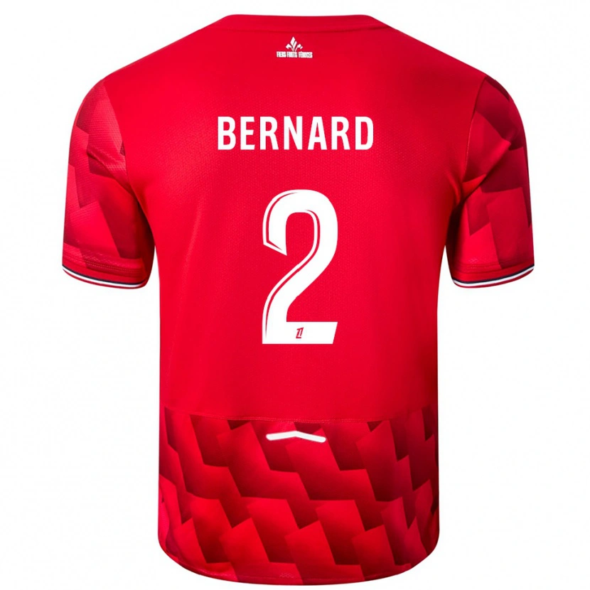 Danxen Homme Maillot Loïk Bernard #2 Rouge Blanc Tenues Domicile 2025/26 T-Shirt