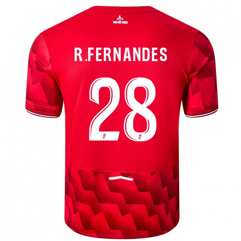 Danxen Homme Maillot Rafael Fernandes #28 Rouge Blanc Tenues Domicile 2025/26 T-Shirt