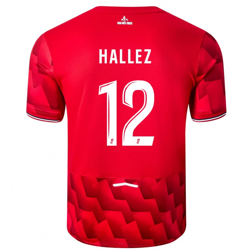 Danxen Homme Maillot Alexis Hallez #12 Rouge Blanc Tenues Domicile 2025/26 T-Shirt