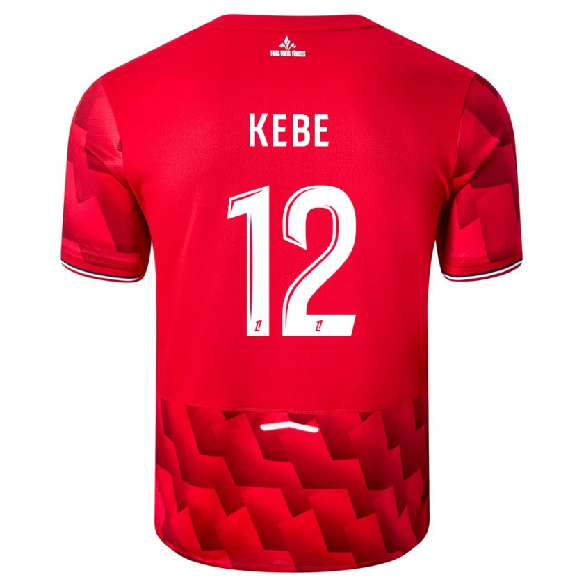 Danxen Homme Maillot Hamadi Kebe #12 Rouge Blanc Tenues Domicile 2025/26 T-Shirt