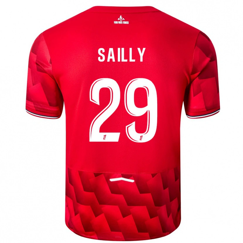 Danxen Homme Maillot Charlotte Sailly #29 Rouge Blanc Tenues Domicile 2025/26 T-Shirt