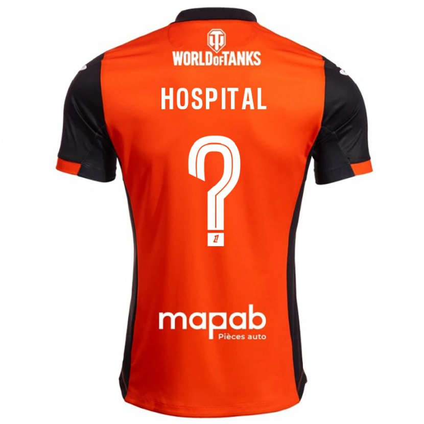 Danxen Homme Maillot Alex Hospital #0 Noir Orange Tenues Domicile 2025/26 T-Shirt