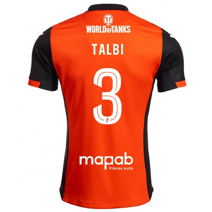 Danxen Homme Maillot Montassar Talbi #3 Noir Orange Tenues Domicile 2025/26 T-Shirt