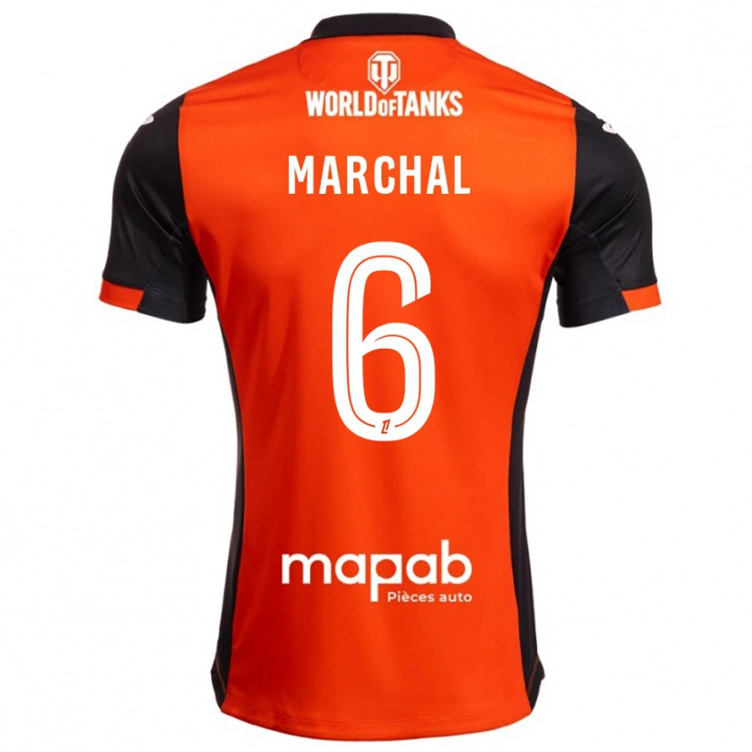 Danxen Homme Maillot Noam Marchal #6 Noir Orange Tenues Domicile 2025/26 T-Shirt