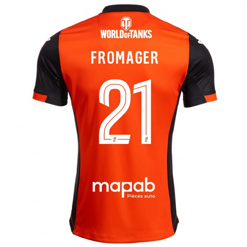 Danxen Homme Maillot Côme Fromager #21 Noir Orange Tenues Domicile 2025/26 T-Shirt