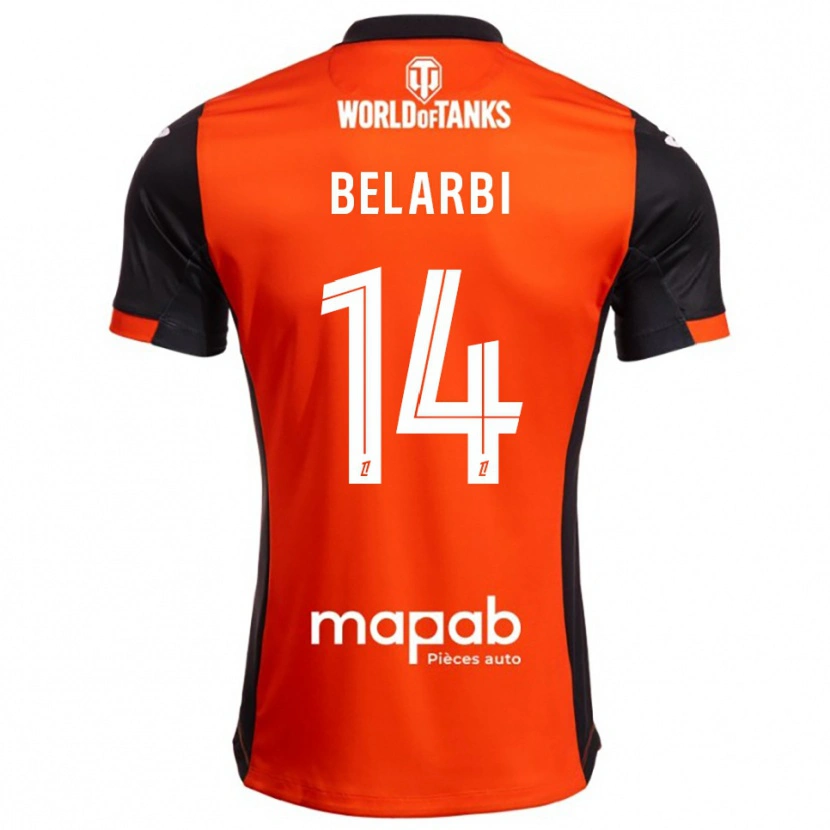 Danxen Homme Maillot Sohaib Belarbi #14 Noir Orange Tenues Domicile 2025/26 T-Shirt
