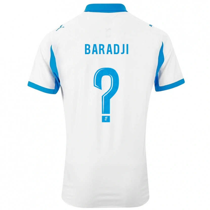 Danxen Homme Maillot Mohamed Baradji #0 Blanc Bleu Ciel Tenues Domicile 2025/26 T-Shirt