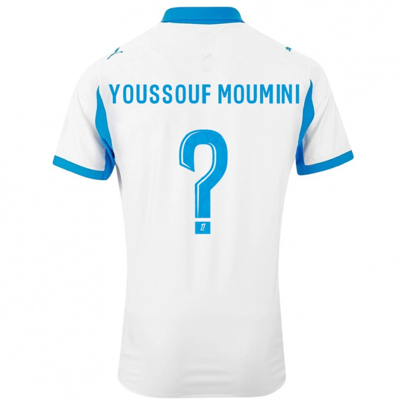 Danxen Homme Maillot Yakine Youssouf Moumini #0 Blanc Bleu Ciel Tenues Domicile 2025/26 T-Shirt